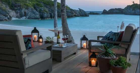 candlelight by the sea in Bermuda